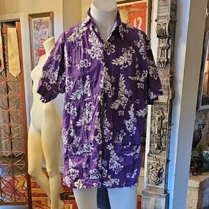 Hawaiiabera TCU Texas Christian University Purple Hawaiian Shirt Men’s Size XL